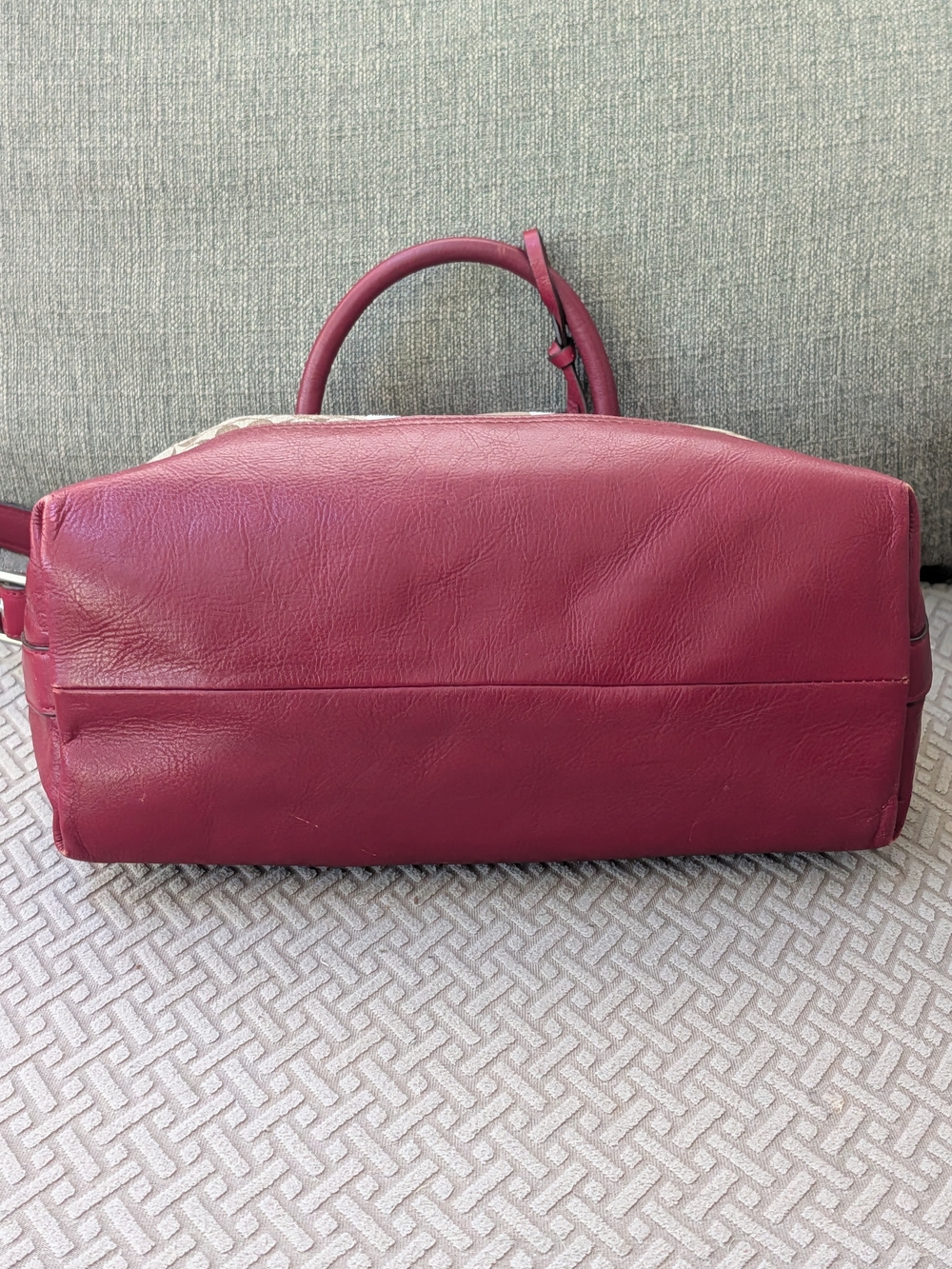 Coach Legacy Signature Stripe Molly Satchel w COA EUC - Picture 7 of 11